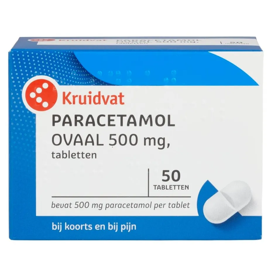 Paracetamol Ovaal 500mg Tabletten|Kruidvat