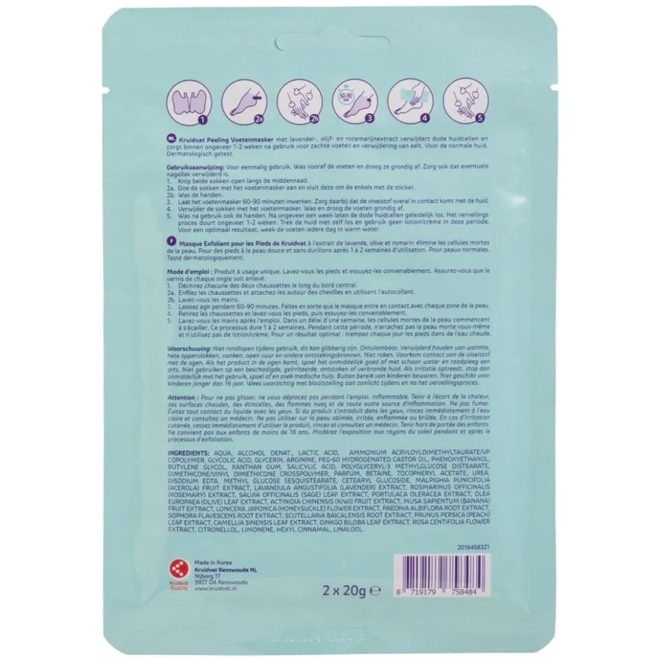 Peeling Footpack Exfoliërend Voetenmasker|Kruidvat Online