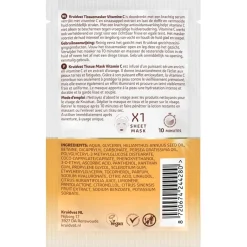 Kruidvat Radiant Glow Vitamin C & Orange Extract Sheet Mask< Gezichtsmaskers