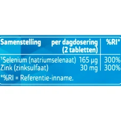Selenium Zink Tabletten|Kruidvat
