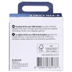 Kruidvat USB-A 8-Pin Kabel< Telefoonkabeltjes
