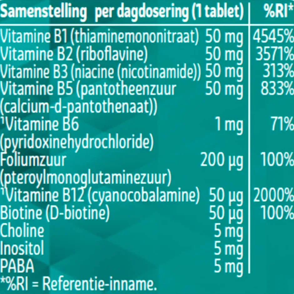 Vitamine B Complex 50mg Tabletten|Kruidvat New