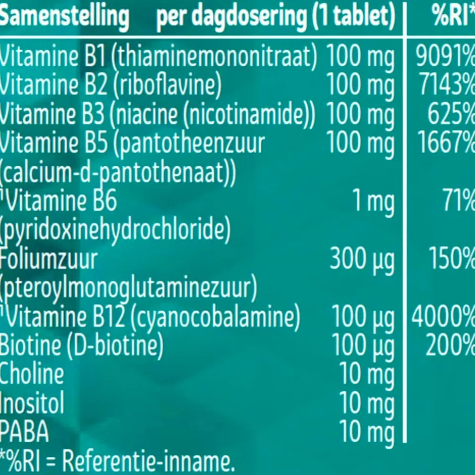 Vitamine B-100 Complex Tabletten|Kruidvat New