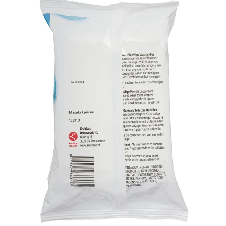 Kruidvat Vochtige Washandjes< Vochtig Toiletpapier