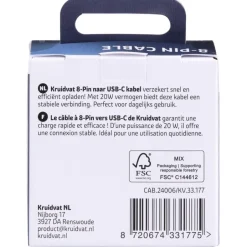 20W USB-C-naar-8-Pin Kabel|Kruidvat Online