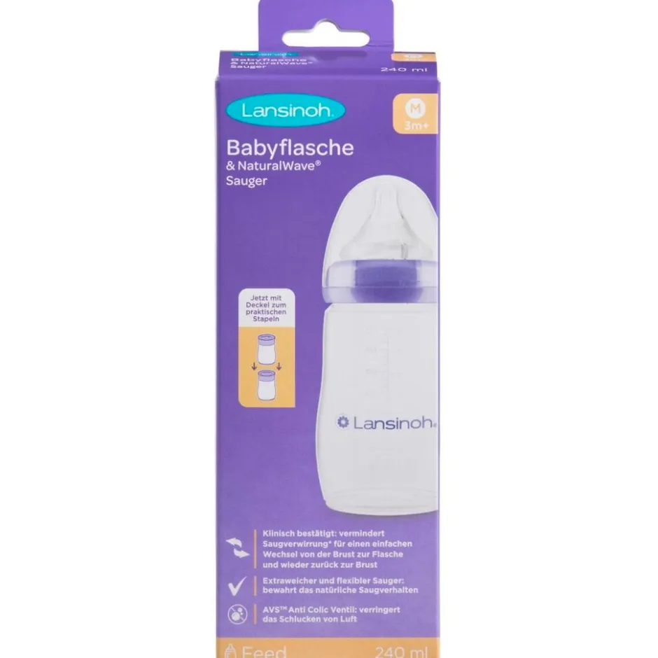 Lansinoh Babyfles met NaturalWave Speen< Babyflesjes