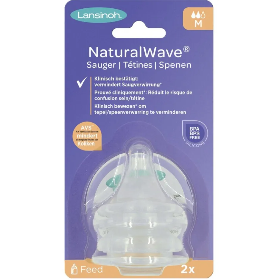 Lansinoh Natural Wave Medium Flesspeen< Flessenspenen