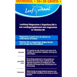 Magnesium L-Tryptofaan/B6 Capsules|Leefvitaal Hot