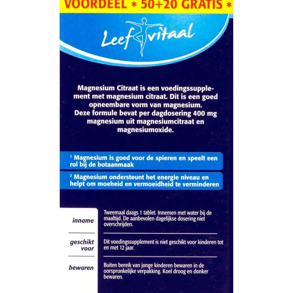 Magnesiumcitraat Tabletten|Leefvitaal Best