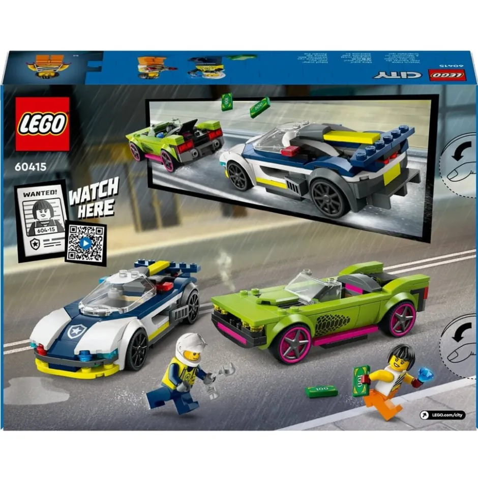 LEGO City 60415 Politiewagen en Snelle Autoachtervolging< Lego Verjaardagscadeaus|Lego Voertuigen