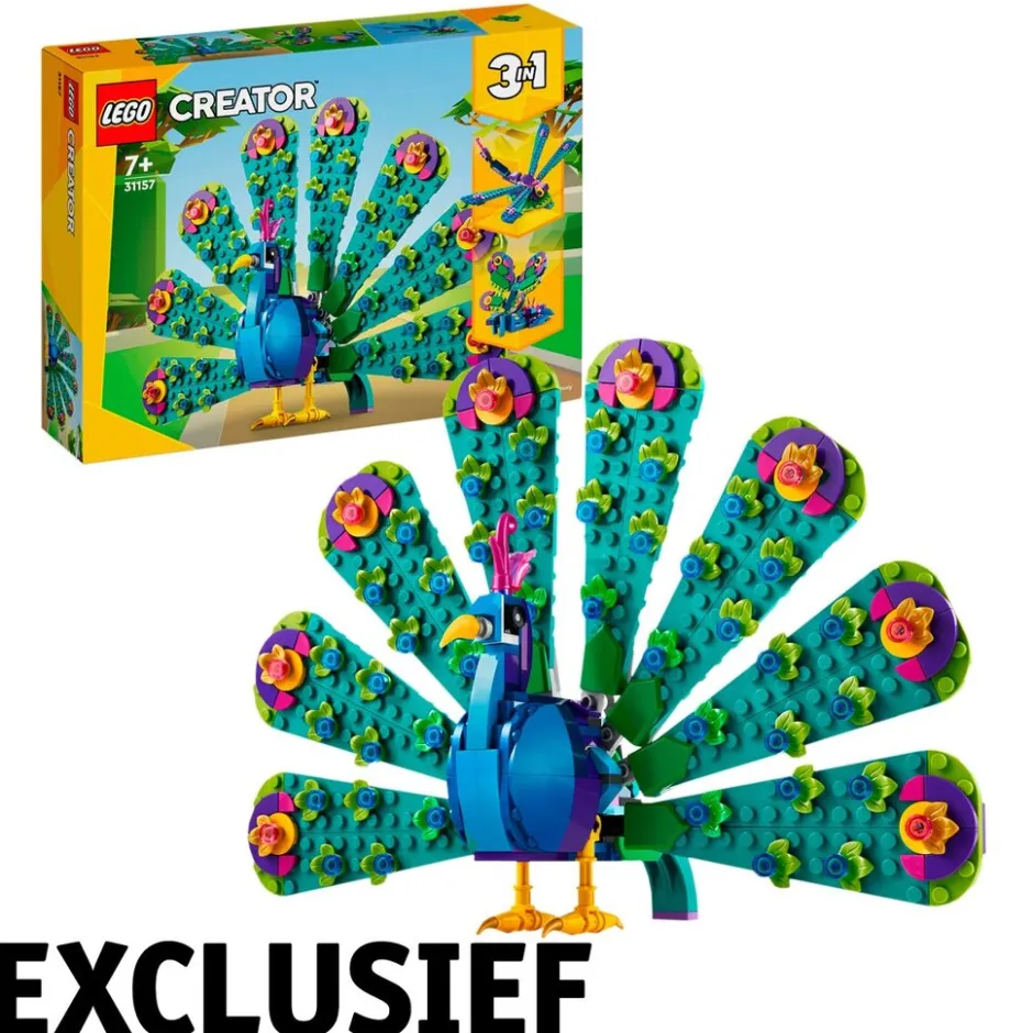 LEGO Creator 31157 3-in-1 Exotische Pauw< Lego Verjaardagscadeaus|Lego Exclusief Assortiment