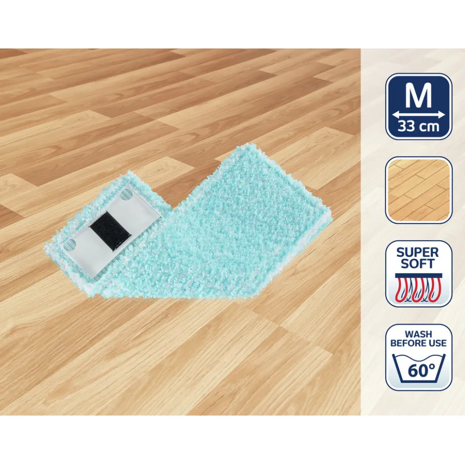 Leifheit Clean Twist M Ergo Super Soft Vloerwisserovertrek (33 cm)< Dweilen En Vloerwissers