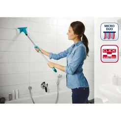 Flexi Pad Bath Cleaner Micro Duo Tegel- en Badwisser met Telescoopsteel|Leifheit Best