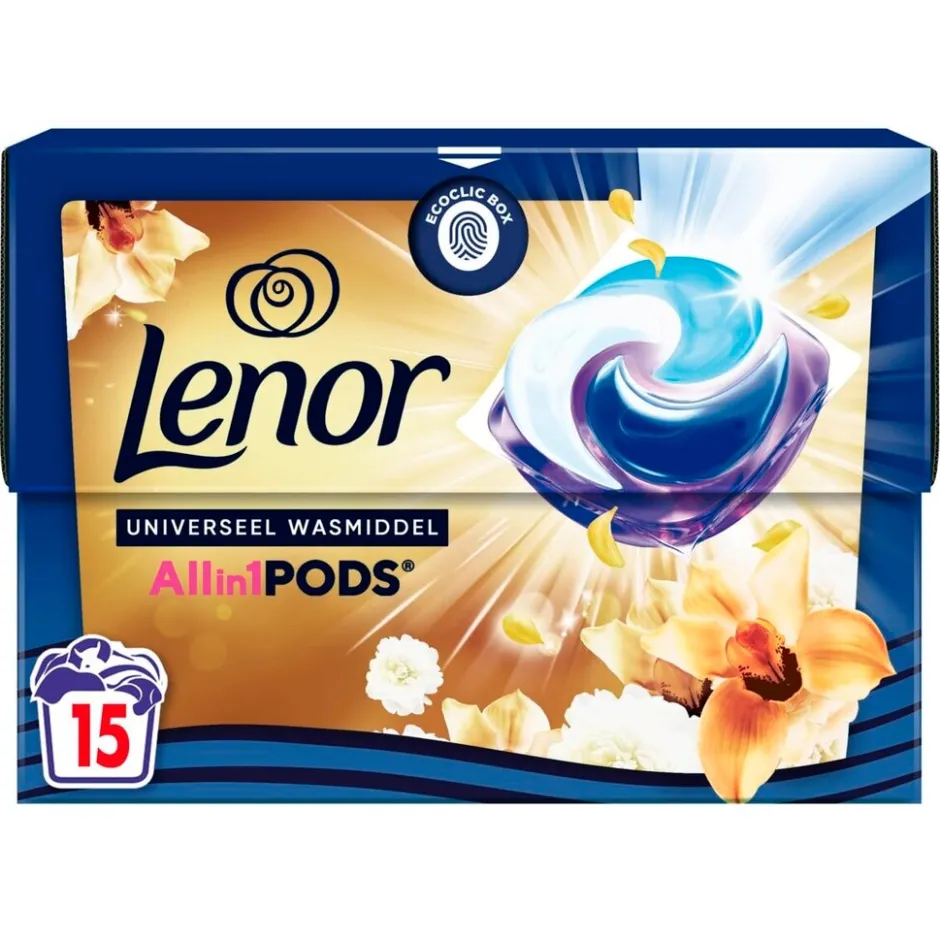 Amber & Orchidee All-in-1 Wasmiddelpods|Lenor Hot