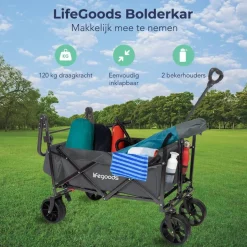 LifeGoods Opvouwbare Bolderkar< Buiten En Vrije Tijd