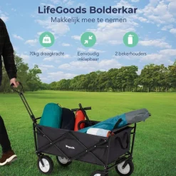 LifeGoods Opvouwbare Bolderkar< Buiten En Vrije Tijd