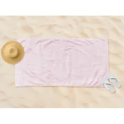Linnick Strandlaken Microvezel 100x200cm - light pink< Buiten En Vrije Tijd