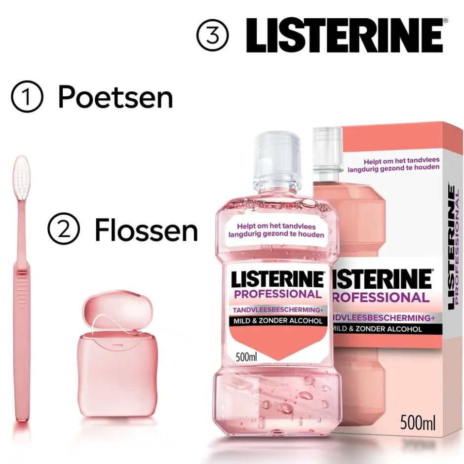 Listerine Professional Tandvleesbescherming+ Mondspoeling< Mondwater En Mondspray