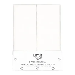 Little Boo 100x150 Laken 2-pack< Baby Beddengoed