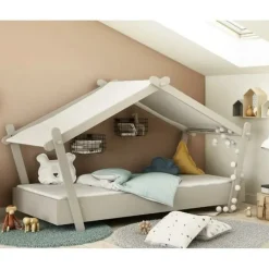 Basic Collectie Lodge Bed 90x200 cm Licht< Peuterbedden