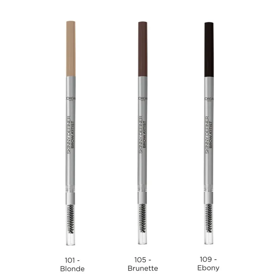 L'Oreal L'Oréal Paris Brow Artist Skinny Definer 109 Ebony Ultradun Wenkbrauwpotlood< Wenkbrauw Make-Up