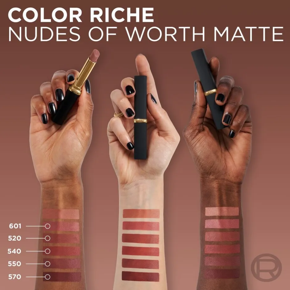 L'Oréal Paris Color Riche 601 Worth It Nude Intense Volume Matte Lippenstift|L'Oreal Hot