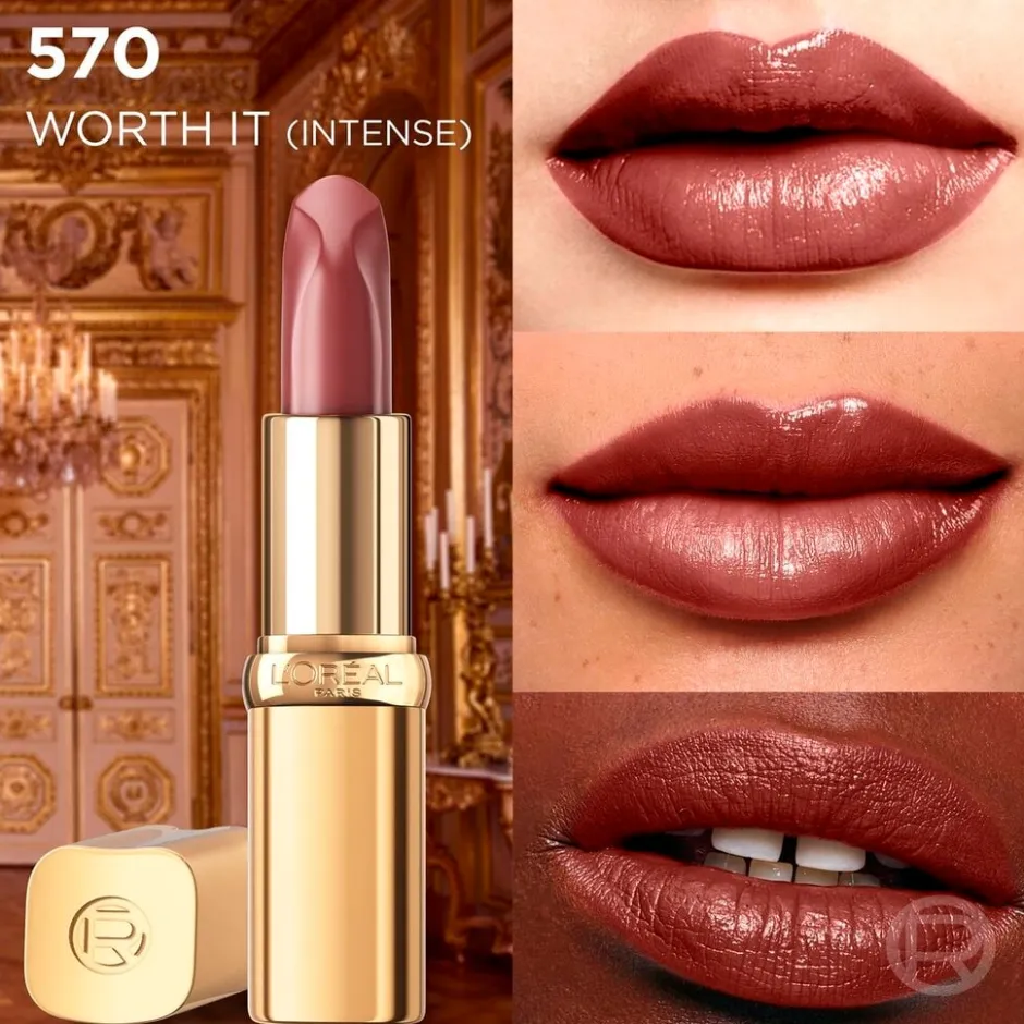 L'Oreal L'Oréal Paris Color Riche 570 Worth It Intense Satin Nude Lippenstift< Lipmake-Up