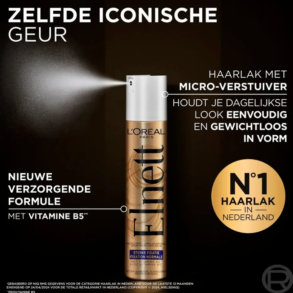 Elnett L'Oréal Paris Satin Sterke Fixatie Haarlak< Haarlak