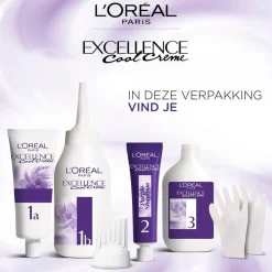 L'Oréal Paris Cool Crème 7.11 Ultra As Middenblond Permanente Haarkleuring|Excellence Online