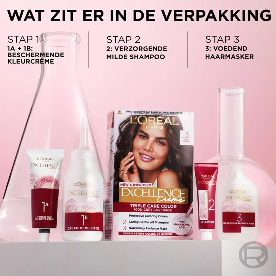 Excellence L'Oréal Paris Crème 7 Middenblond Permanente Haarverf< Haarverf