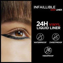 L'Oréal Paris Infaillible Grip Vinyl Liquid Black Liner|L'Oreal Hot