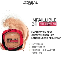 L'Oreal L'Oréal Paris Infaillible 24H Fresh Wear 245 Golden Honey Foundation in a Powder< Gezichtspoeder|Foundation