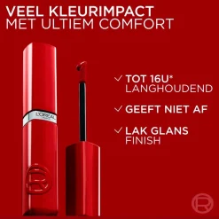 L'Oréal Paris Infaillible Laque Resistance 415 Red Bisou Lippenstift|L'Oreal