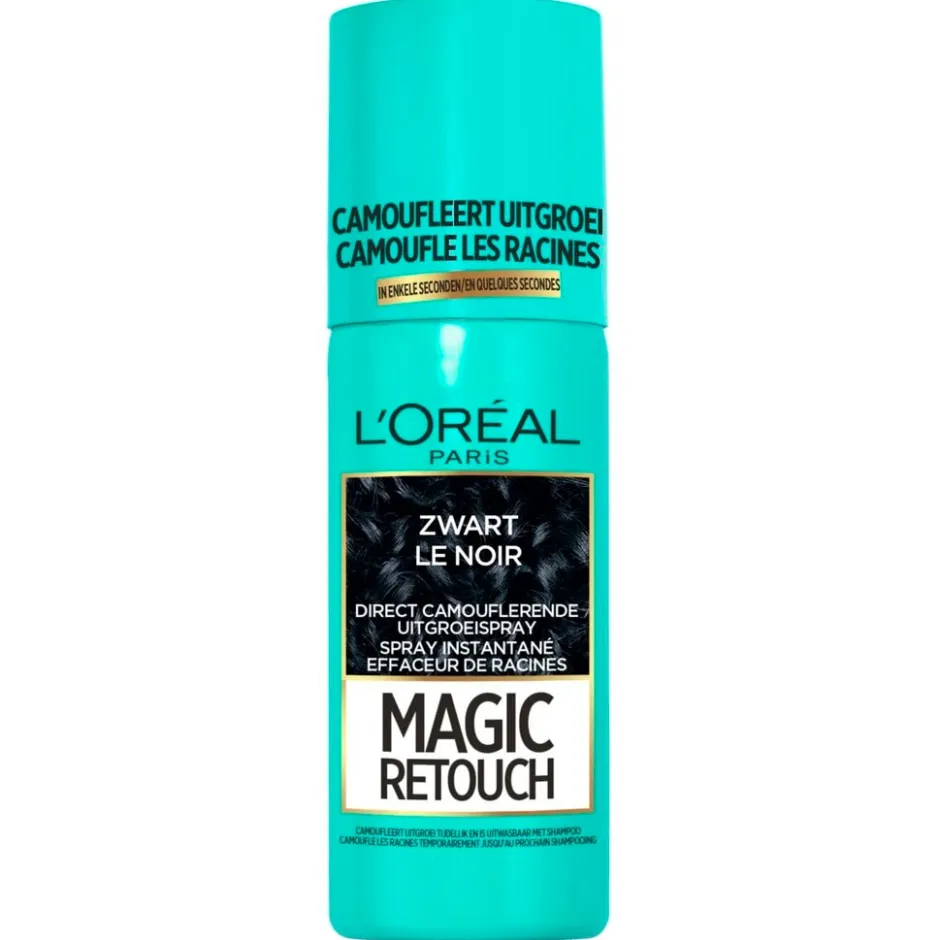 Magic Retouch L'Oréal Paris Zwart Camouflerende Uitgroeispray< Haarverf
