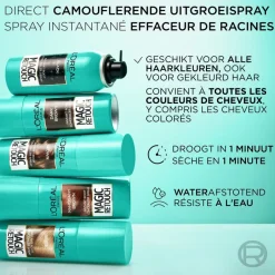 Magic Retouch L'Oréal Paris Donkerbruin Camouflerende Uitgroeispray< Haarverf