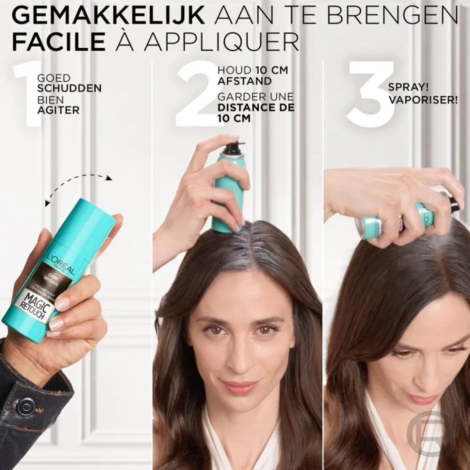 Magic Retouch L'Oréal Paris Goud Middenbruin Camouflerende Uitgroeispray< Haarverf