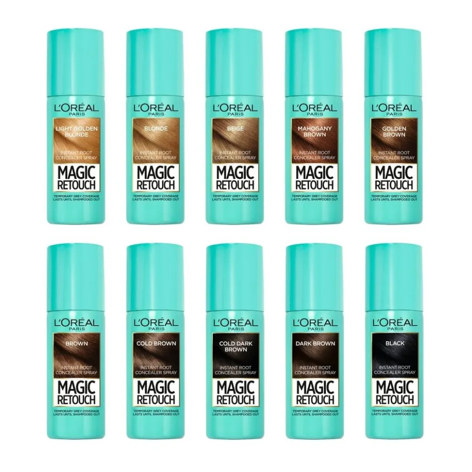 Magic Retouch L'Oréal Paris Goud Middenbruin Camouflerende Uitgroeispray< Haarverf