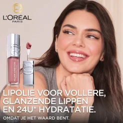 L'Oreal L'Oréal Paris Plump Ambition 201 Milky Nu Hyaluronic Lip Oil< Lipmake-Up