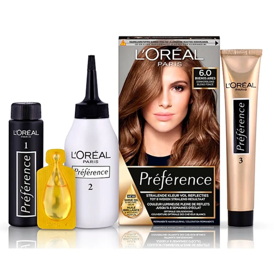 L'Oréal Paris Préférence 6 Donkerblond Permanente Haarkleuring|Preference Clearance
