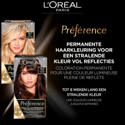 Preference L'Oréal Paris Préférence 5.21 Koel Lichtbruin Permanente Haarkleuring< Haarverf