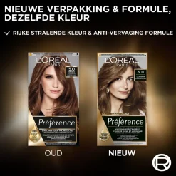 Preference L'Oréal Paris Préférence 5 Lichtbruin Permanente Haarkleuring< Haarverf