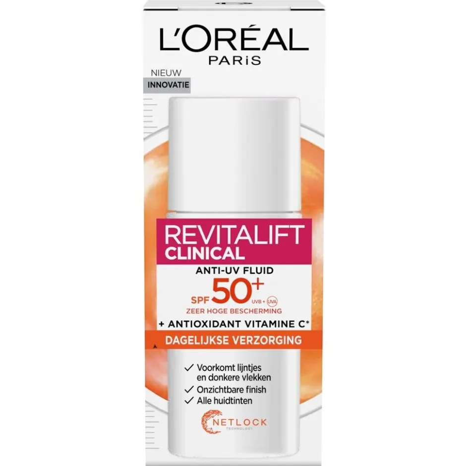 L’Oréal Paris Revitalift Clinical SPF50+ Vitamine C Anti-UV Fluid|L'Oreal Paris Best