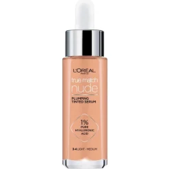 L'Oreal L'Oréal Paris True Match Nude 3-4 Light Medium Plumping Tinted Serum< Foundation