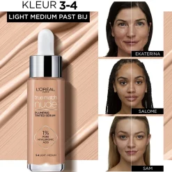 L'Oreal L'Oréal Paris True Match Nude 3-4 Light Medium Plumping Tinted Serum< Foundation