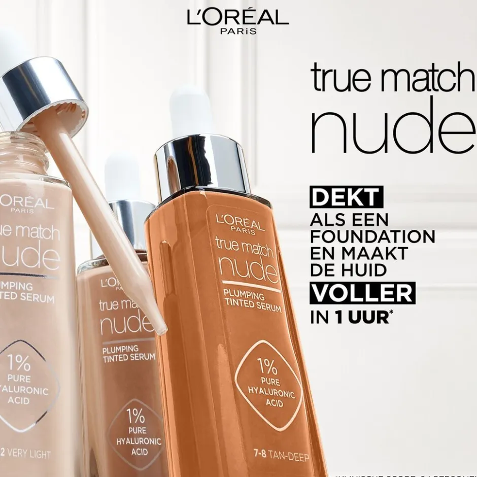L'Oreal L'Oréal Paris True Match Nude 7-8 Tan Deep Plumping Tinted Serum< Foundation
