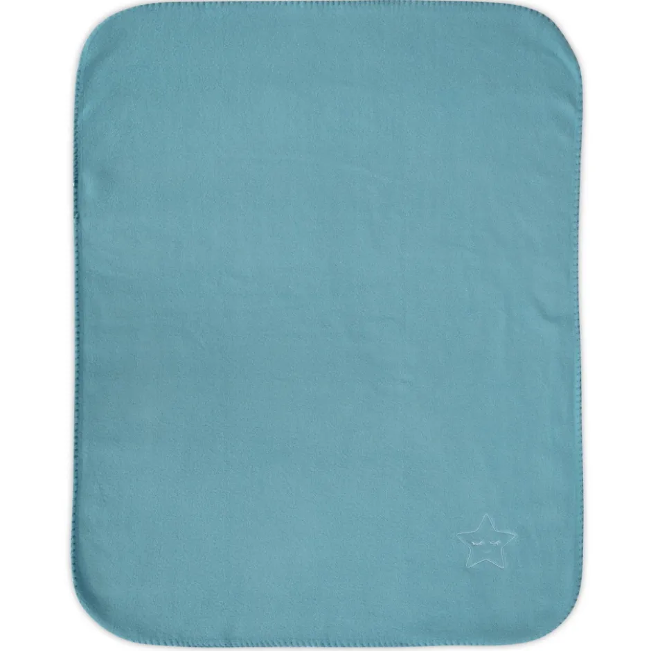 Lorelli Fleece Stone Blue Star 75x100cm Wiegdeken< Baby Beddengoed
