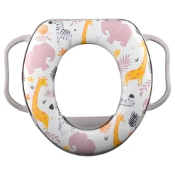 Lorelli Soft Training Seat Animals Grey Toiletverkleiner< Plaspotjes En Toiletverkleiners