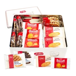 Lotus Collection Box met krokante wafels, Bretons botergaletje & speculoos< Koek