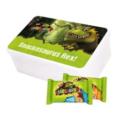 Dinosaurus Collection Box "Snackosaurus Rex!" - 8 koekzakjes met Dinosaurus natuur- en chocoladekoeken|Lotus