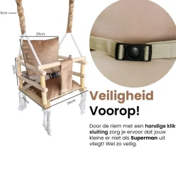 Lovegifts Luxe Houten 3 in 1 Meegroei Babyschommel en Kinderschommel< Speeltoestellen